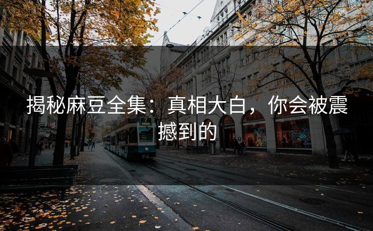 揭秘麻豆全集：真相大白，你会被震撼到的