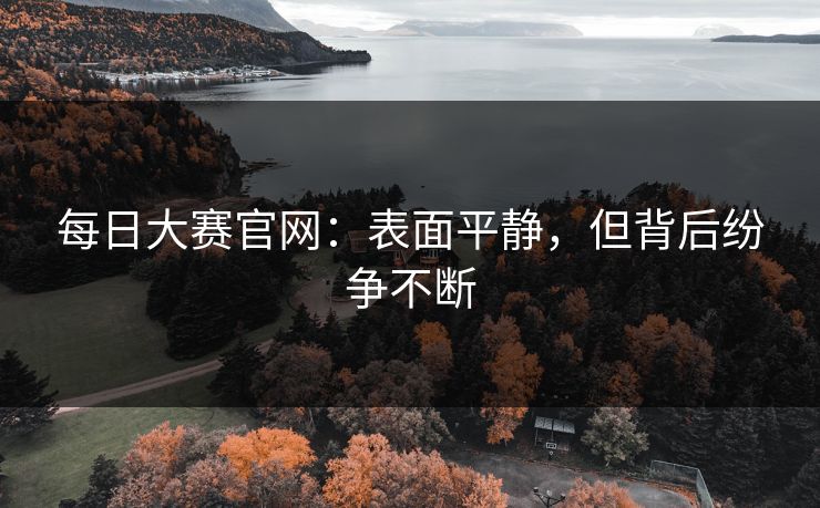 每日大赛官网：表面平静，但背后纷争不断