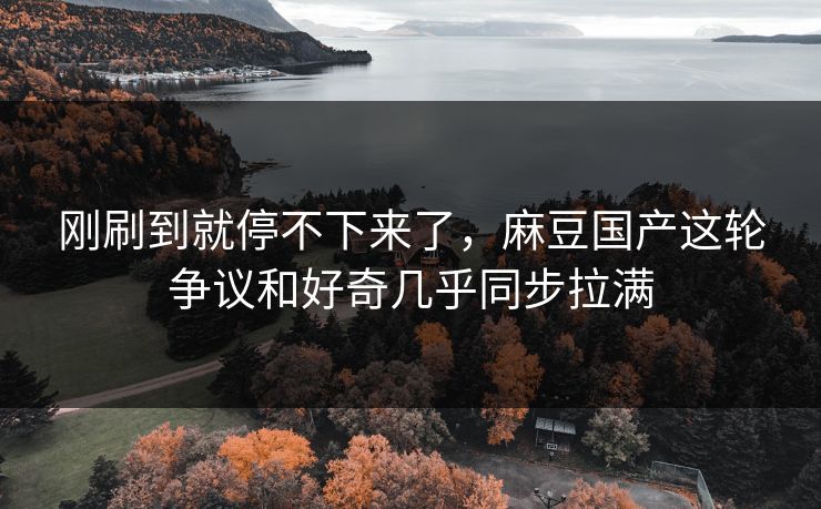 刚刷到就停不下来了，麻豆国产这轮争议和好奇几乎同步拉满